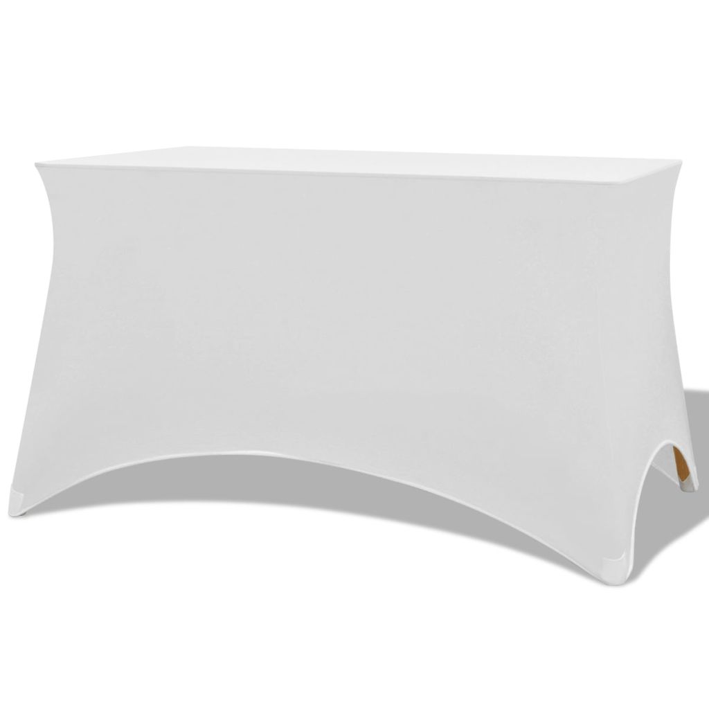 Stretch-Tischhusse 2 Stk. 120 x 60,5 x 74 cm Weiß Stretch-Tischhusse 2 Stk. 120 x 60,5 x 74 cm Weiß