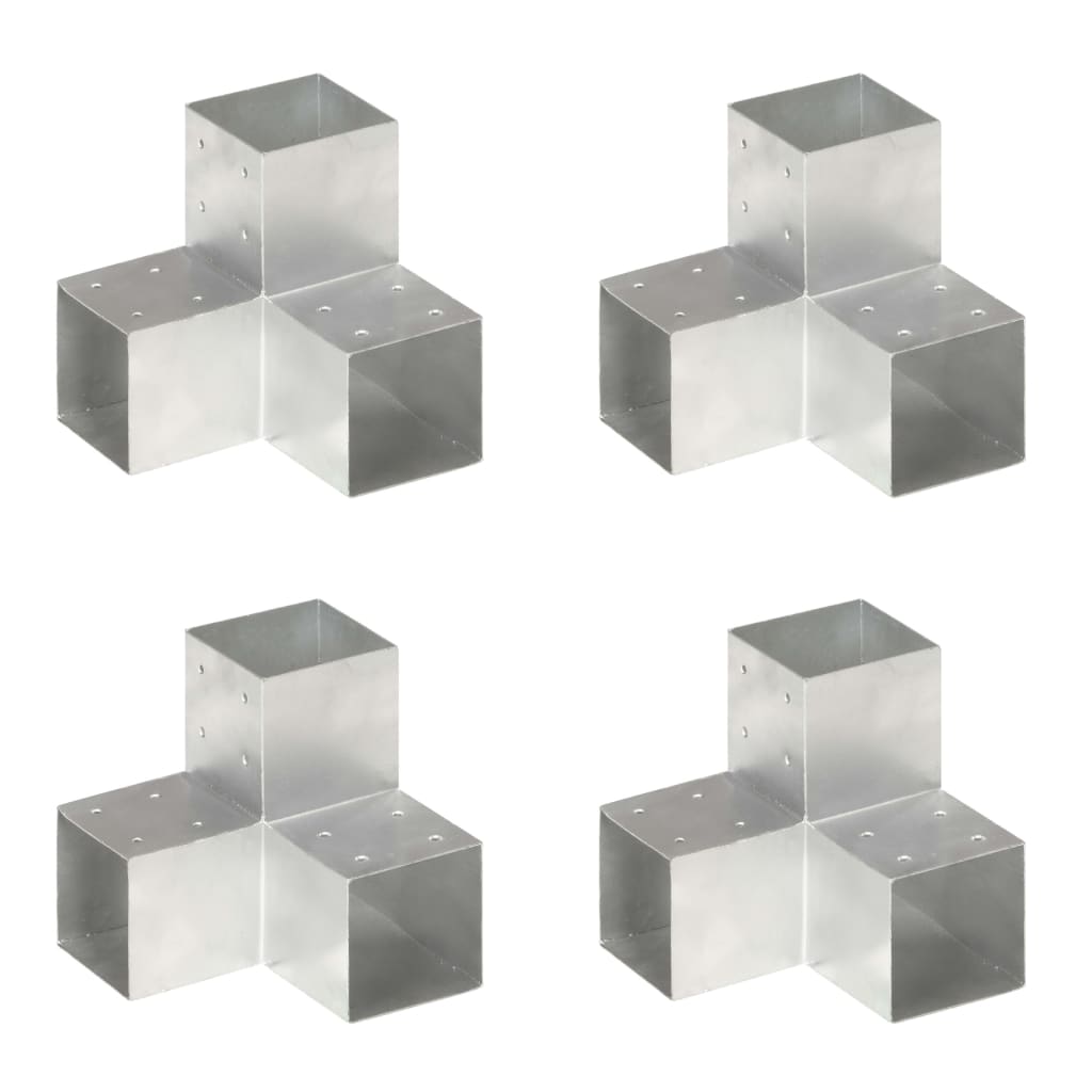 Pfostenverbinder 4 Stk. Y-Form Verzinktes Metall 101 x 101 mm Pfostenverbinder 4 Stk. Y-Form Verzinktes Metall 101 x 101 mm