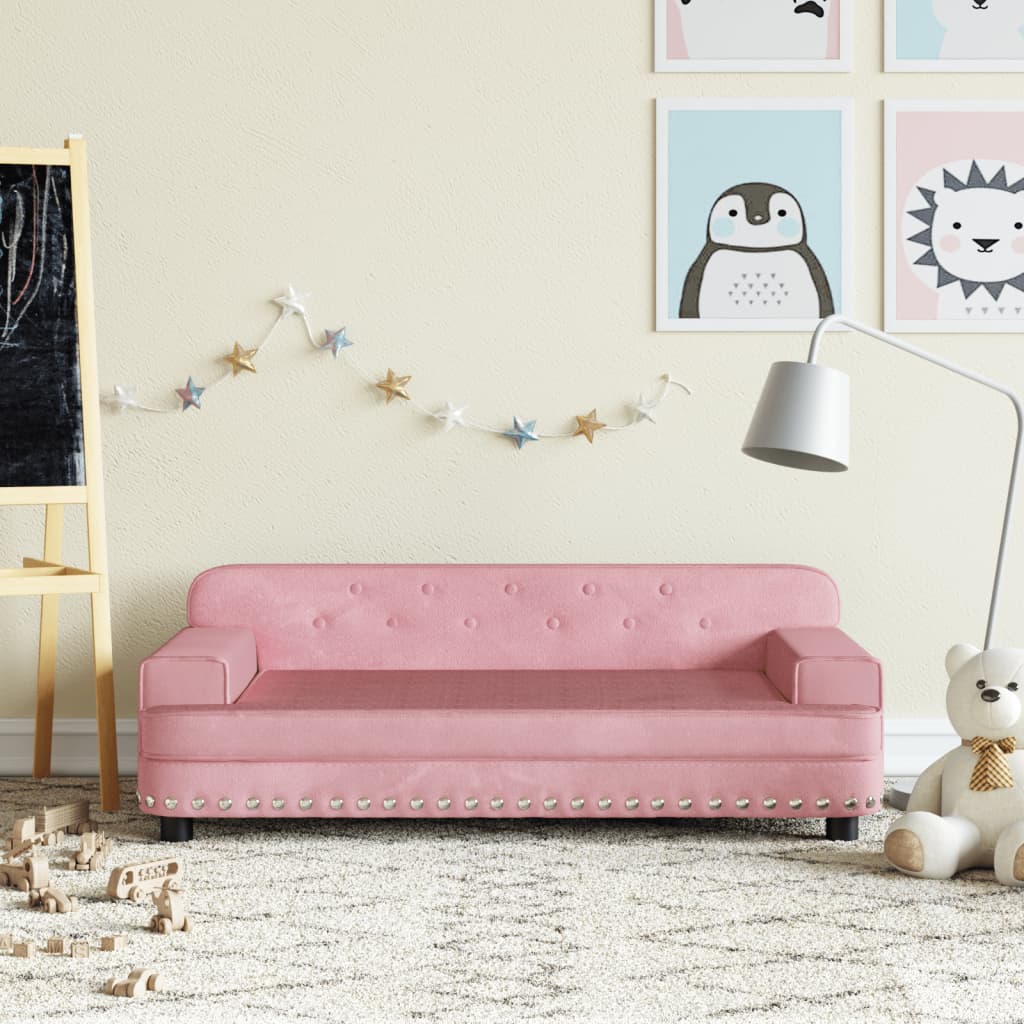 Kindersofa Rosa 90x53x30 cm Samt Kindersofa Rosa 90x53x30 cm Samt