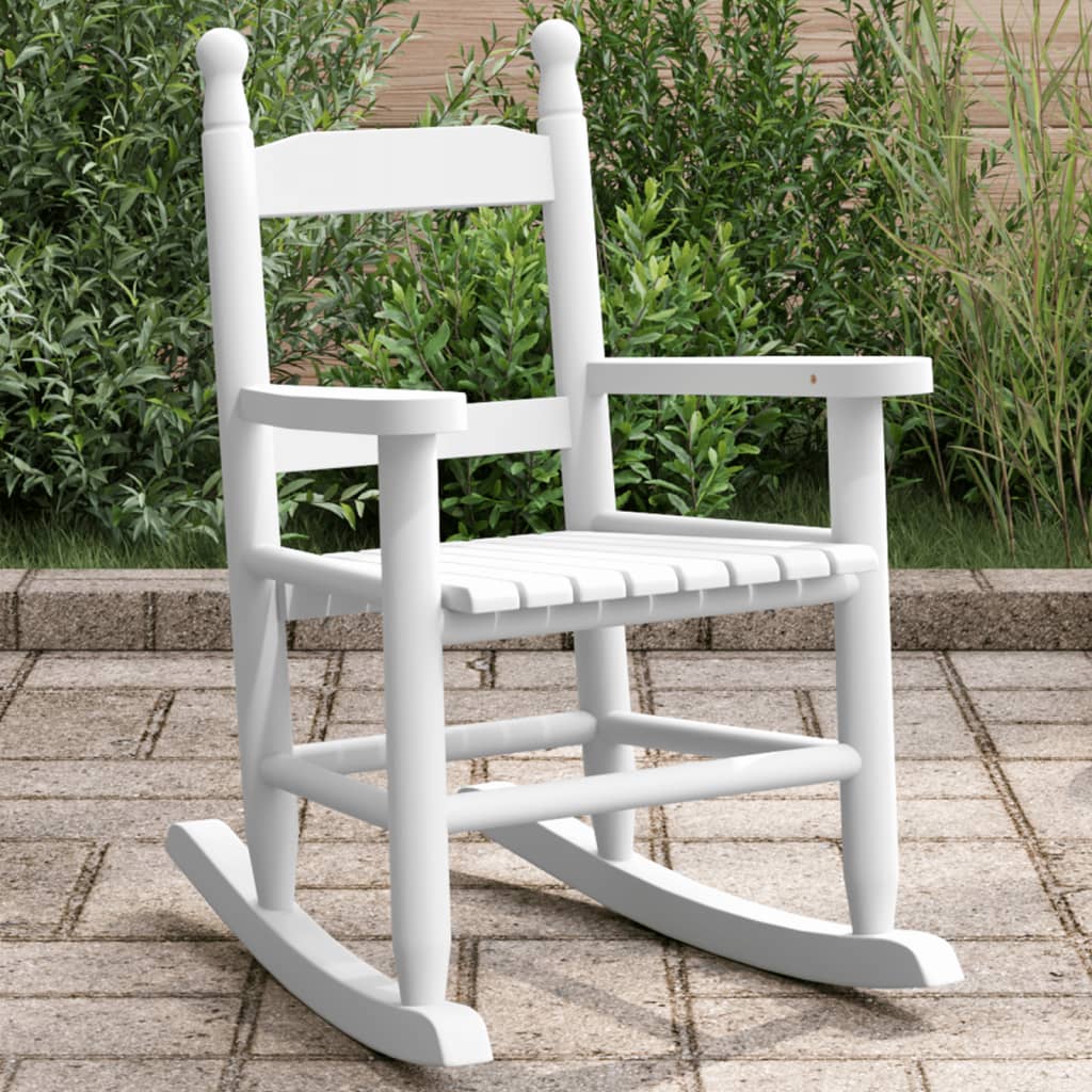 Schaukelstuhl für Kinder Weiß Massivholz Pappel Schaukelstuhl für Kinder Weiß Massivholz Pappel