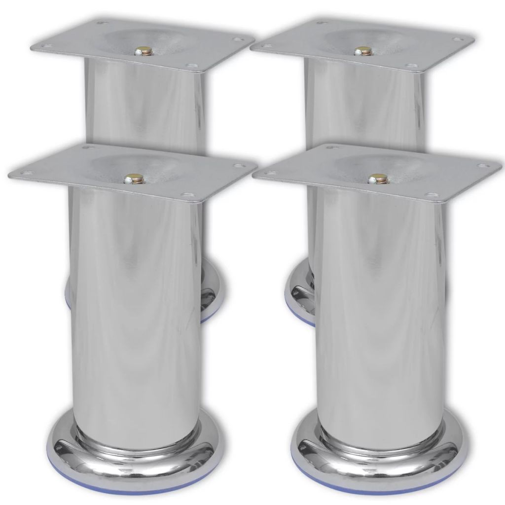 4 x Möbelfuß Sofafuß Sockelfuß Chrom rund 120 mm 4 x Möbelfuß Sofafuß Sockelfuß Chrom rund 120 mm