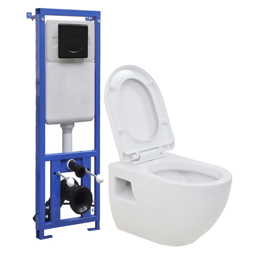 Hänge-Toilette mit Unterputzspülkasten Keramik Hänge-Toilette mit Unterputzspülkasten Keramik