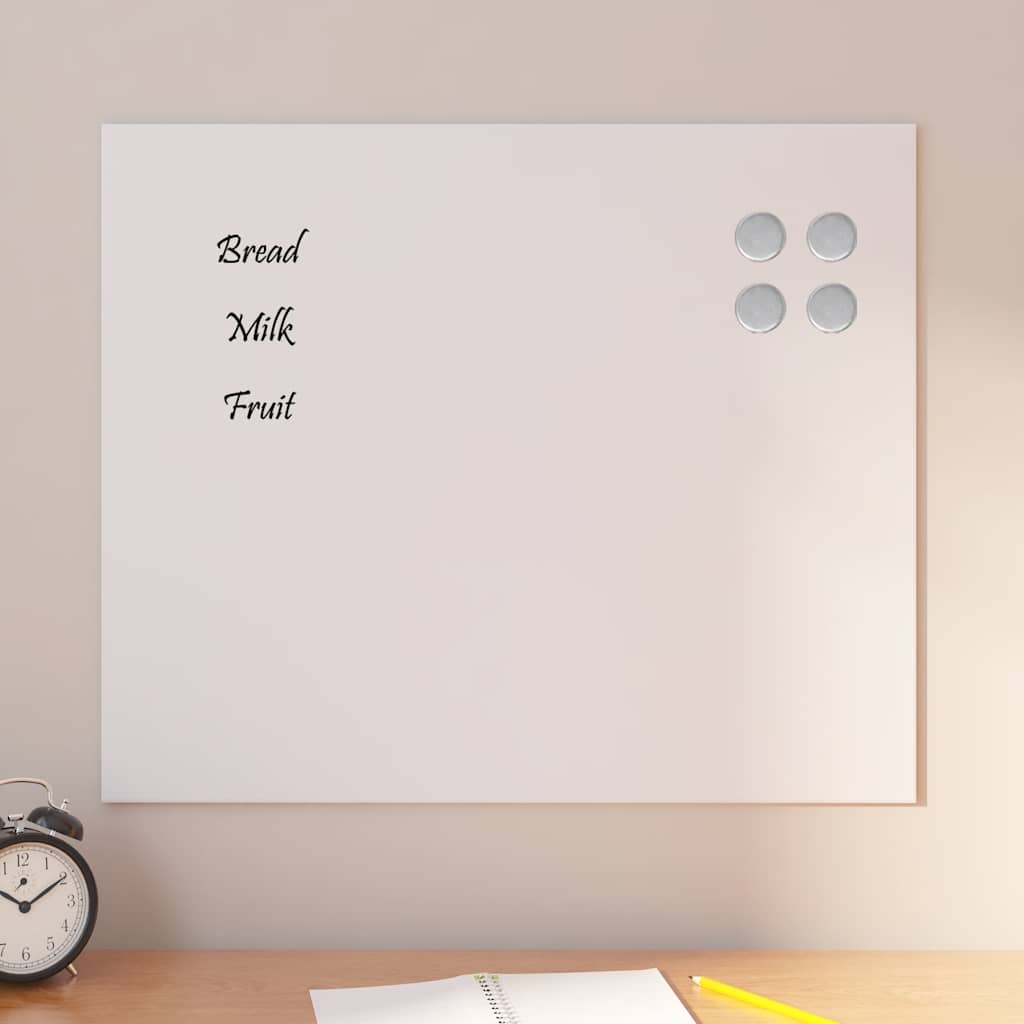 Magnettafel Wandmontage Weiß 60x50 cm Hartglas Magnettafel Wandmontage Weiß 60x50 cm Hartglas