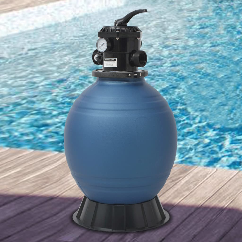 Pool-Sandfilter mit 6-Wege-Ventil Filterkessel Blau 460 mm Pool-Sandfilter mit 6-Wege-Ventil Filterkessel Blau 460 mm