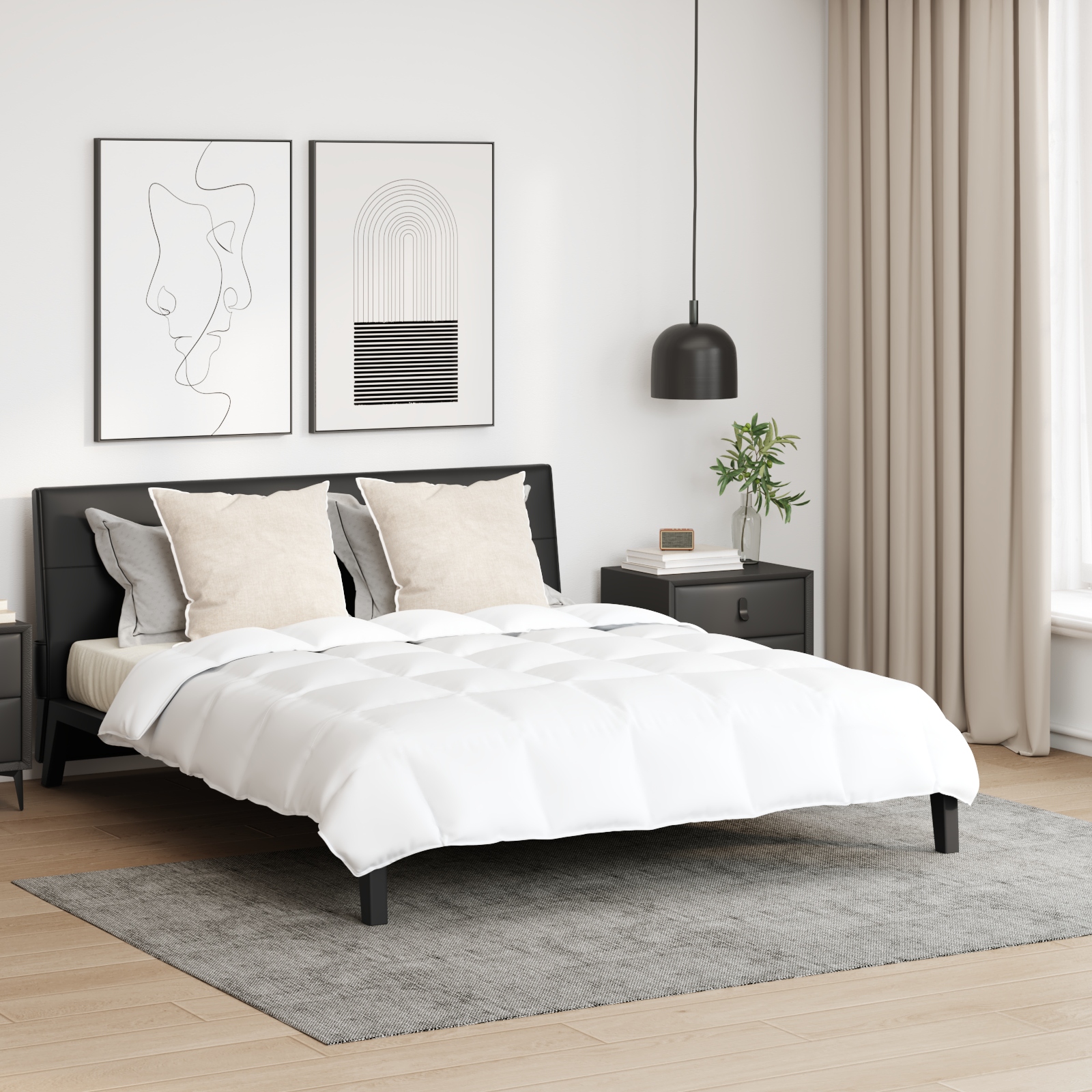 Bettdecke Sonstiges 3 pcs Weiß 200 x 200 cm Daunen