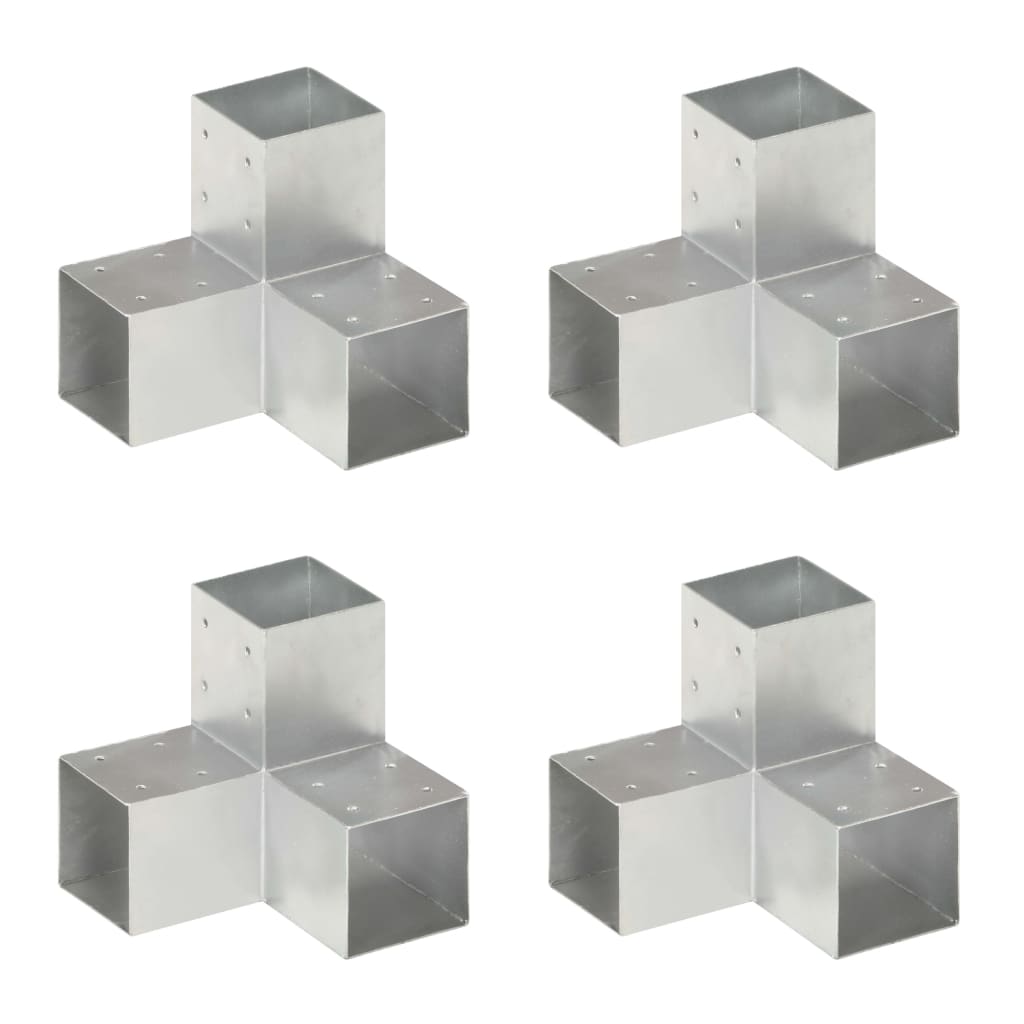 Pfostenverbinder 4 Stk. Y-Form Verzinktes Metall 91 x 91 mm Pfostenverbinder 4 Stk. Y-Form Verzinktes Metall 91 x 91 mm