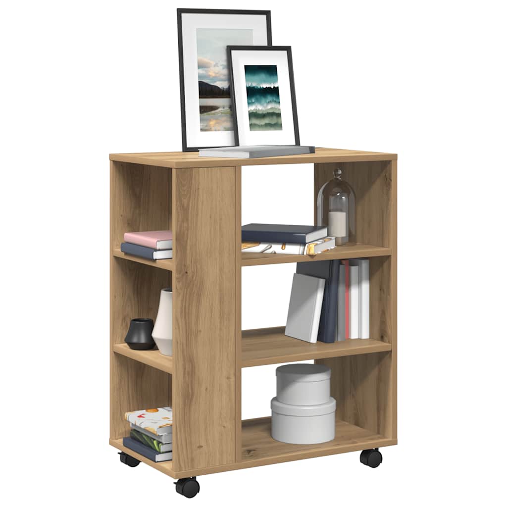 Rollcontainer Artisan-Eiche 60x35x75 cm Holzwerkstoff