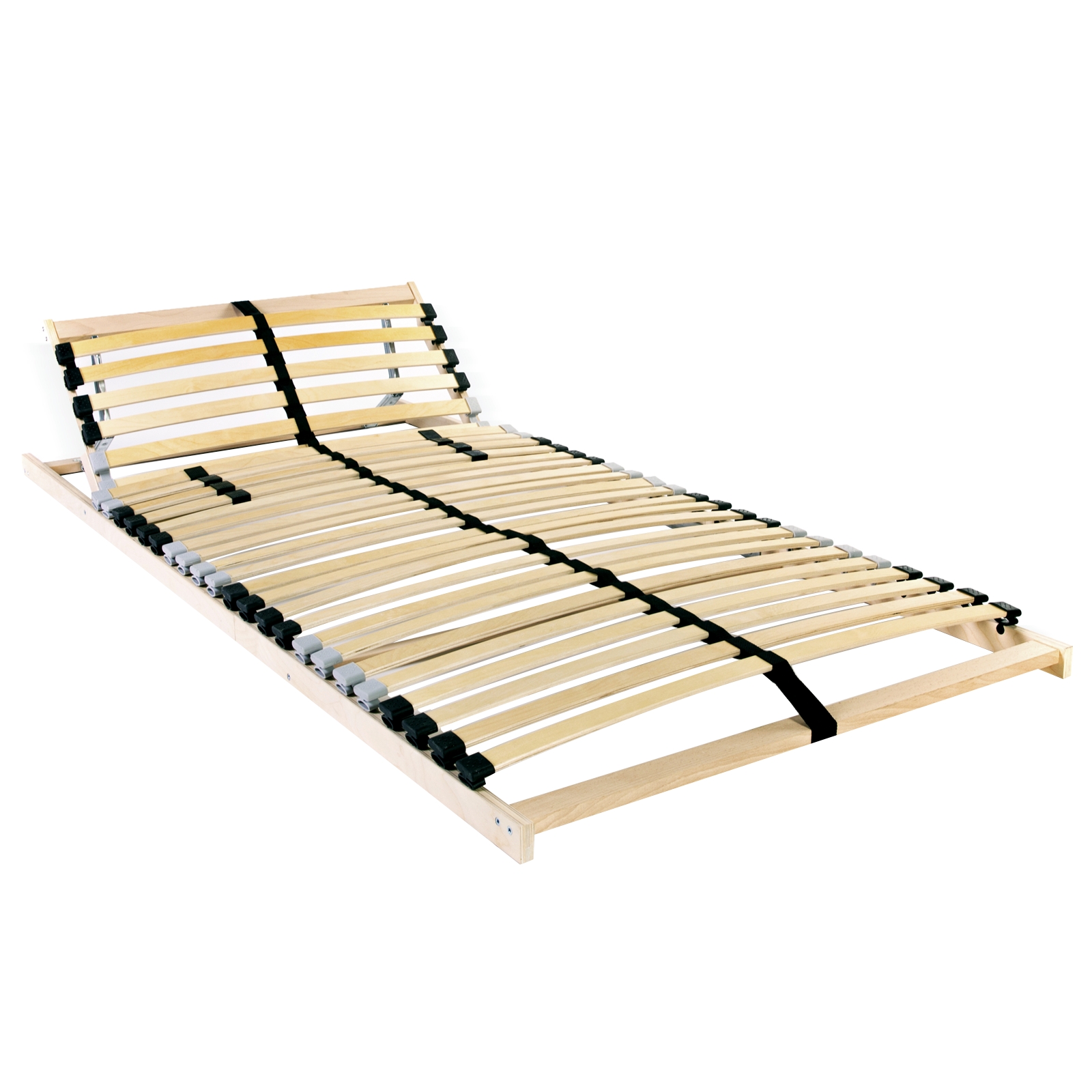 Lattenrost mit Kopfteil Beige 140 x 190 cm Holz