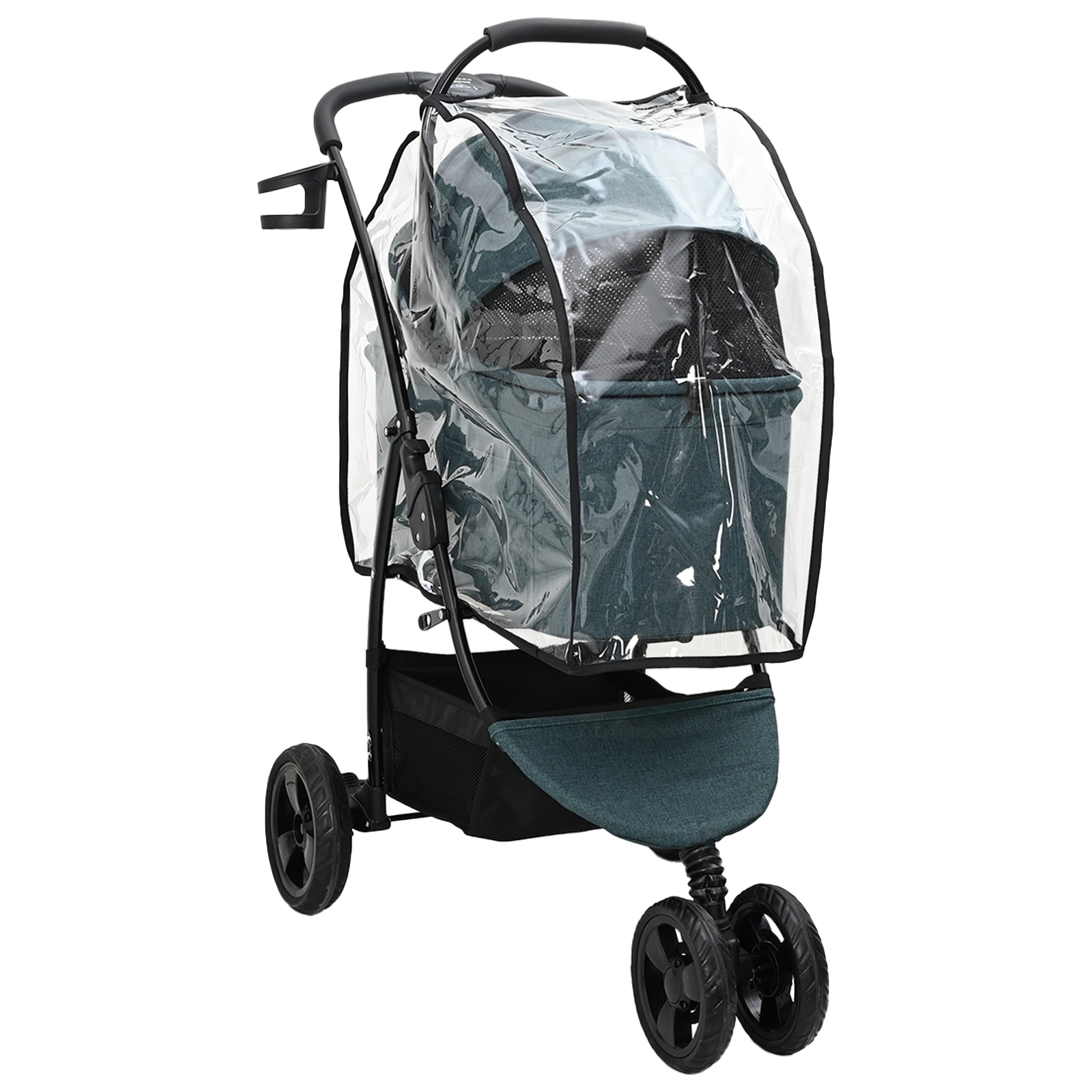 Faltbarer Haustierwagen Grün 78 x 54 x 101 cm Oxford Stoff Faltbarer Haustierwagen Grün 78 x 54 x 101 cm Oxford Stoff