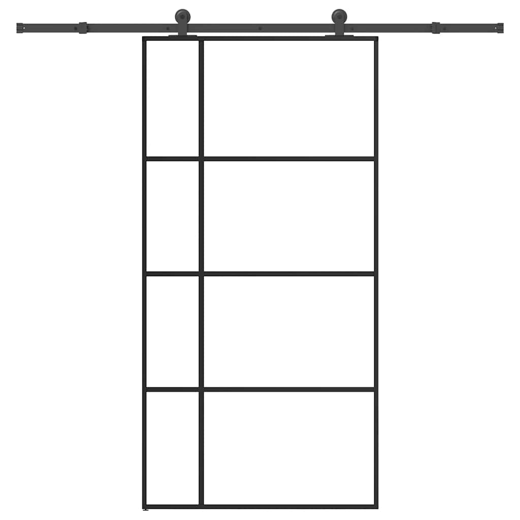 Schiebetür mit Beschlag 102,5x205 cm ESG-Glas & Aluminium Schiebetür mit Beschlag 102,5x205 cm ESG-Glas & Aluminium