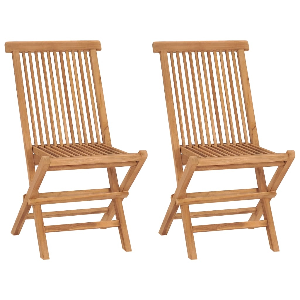 Klappbare Gartenstühle 2 Stk. Massivholz Teak Klappbare Gartenstühle 2 Stk. Massivholz Teak