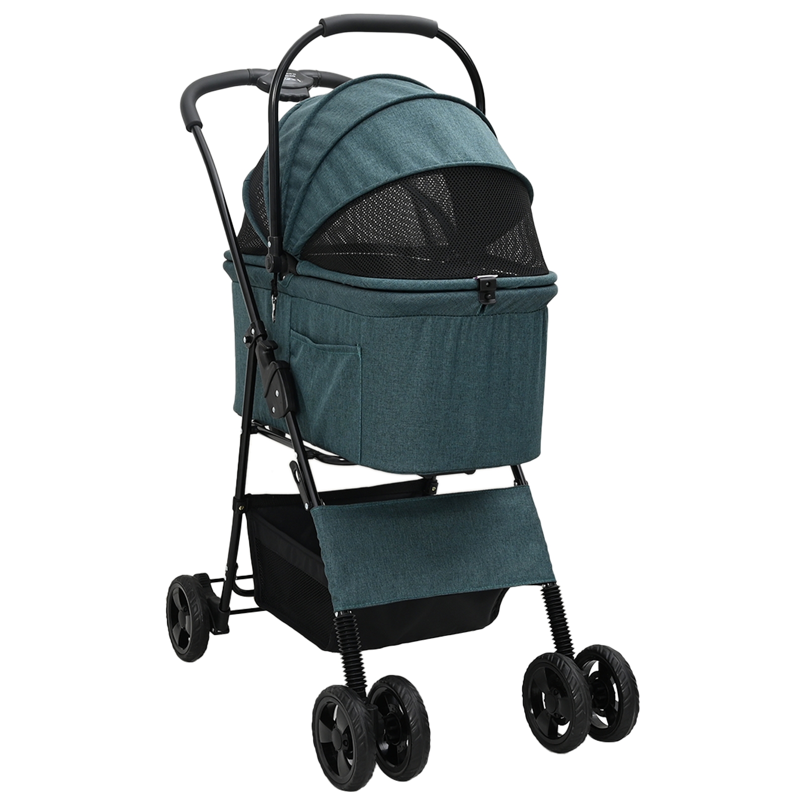 Faltbarer Haustierwagen Grün 81 x 47 x 99 cm Oxford Stoff Faltbarer Haustierwagen Grün 81 x 47 x 99 cm Oxford Stoff