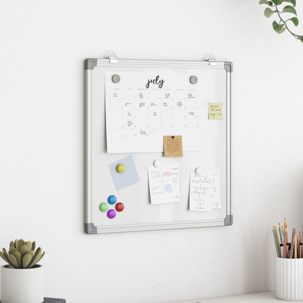 Magnetisches Whiteboard 60x60x1,7 cm Aluminium Magnetisches Whiteboard 60x60x1,7 cm Aluminium