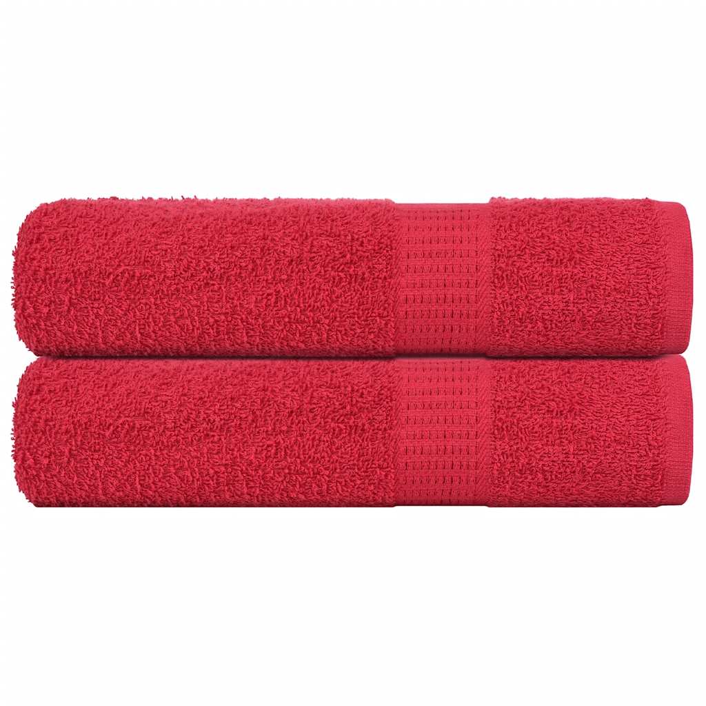 Handtücher 2 Stk. Rot 50x100 cm 360 g/m² 100% Baumwolle Handtücher 2 Stk. Rot 50x100 cm 360 g/m² 100% Baumwolle