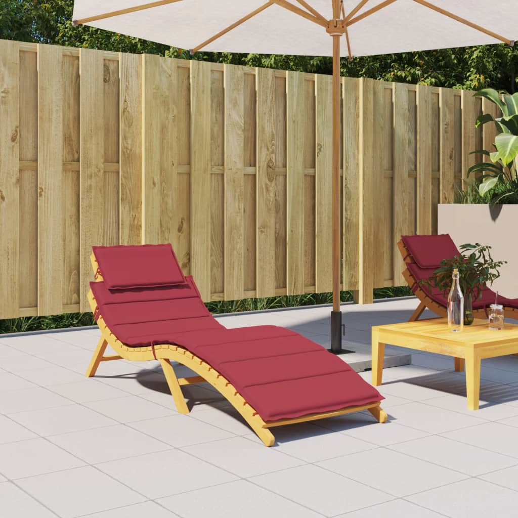 Sonnenliegen-Auflage Weinrot 186x58x3 cm Oxford-Gewebe Sonnenliegen-Auflage Weinrot 186x58x3 cm Oxford-Gewebe