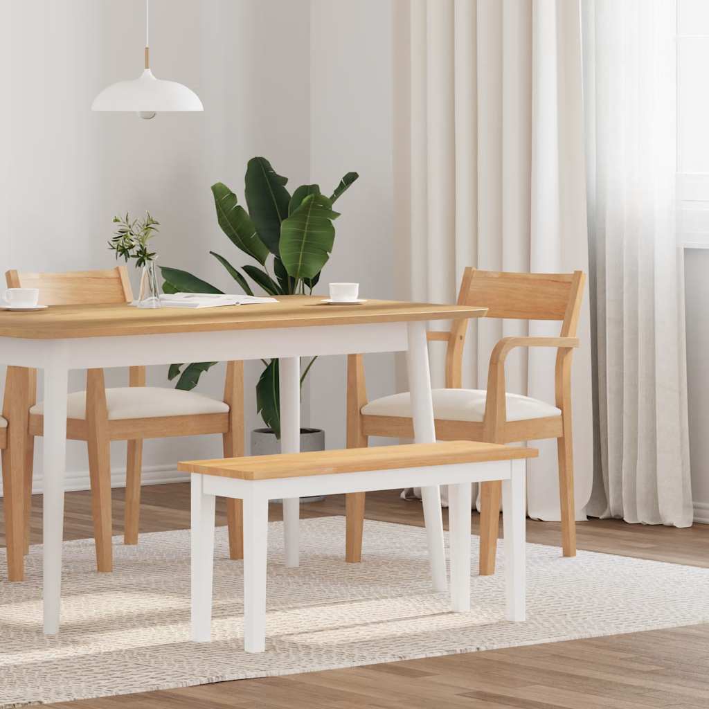 Bank 90 cm Massivholz Gummibaum Bank 90 cm Massivholz Gummibaum