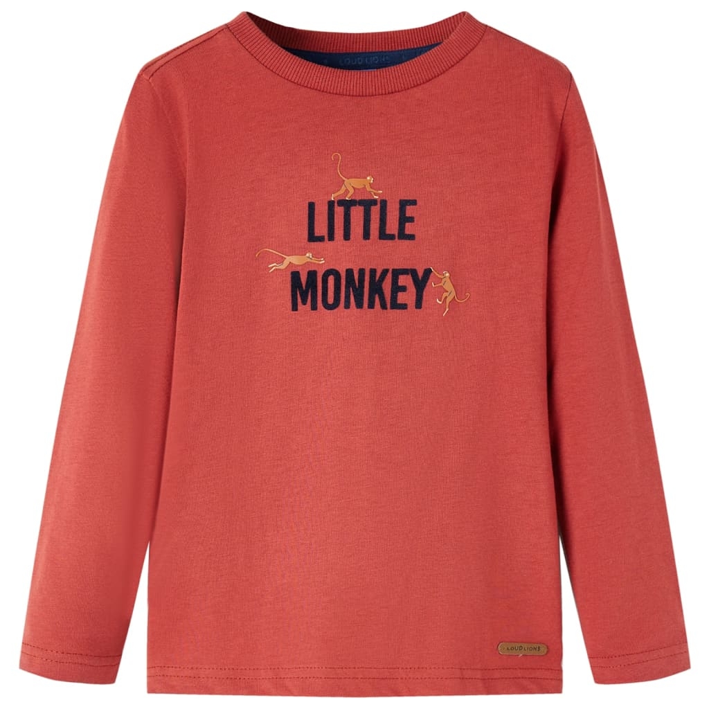 Kinder-Langarmshirt Dunkelrot 116