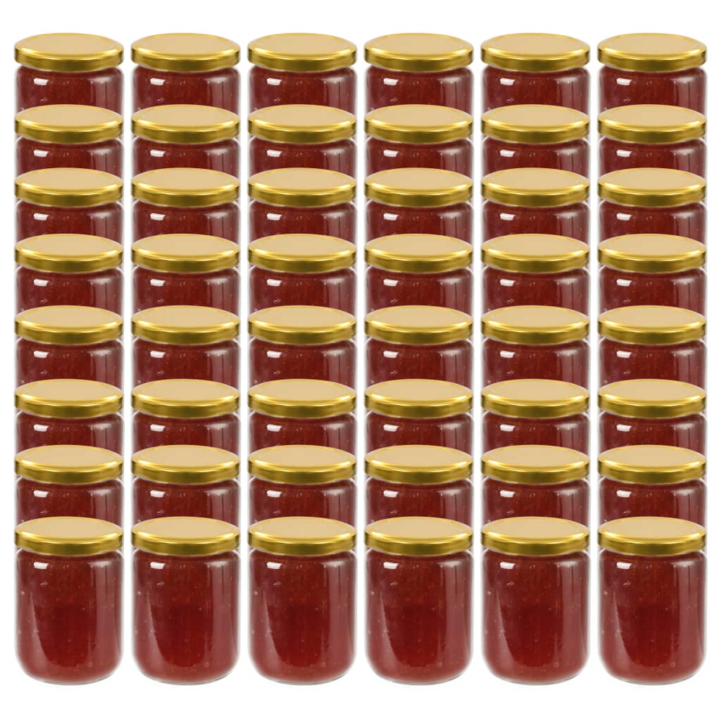 Marmeladengläser mit Goldenem Deckel 48 Stk. 230 ml Marmeladengläser mit Goldenem Deckel 48 Stk. 230 ml