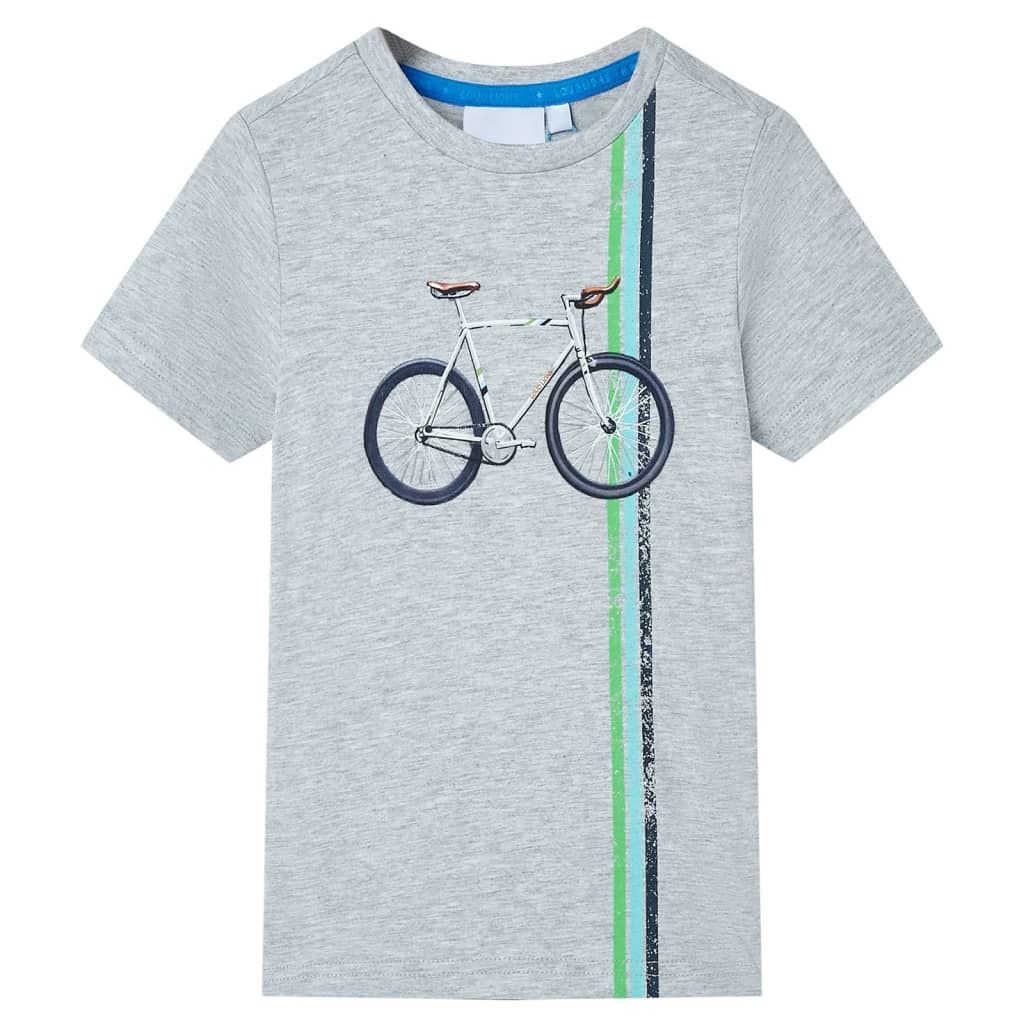 Kinder-Kurzarmshirt Grau 128 Kinder-Kurzarmshirt Grau 128