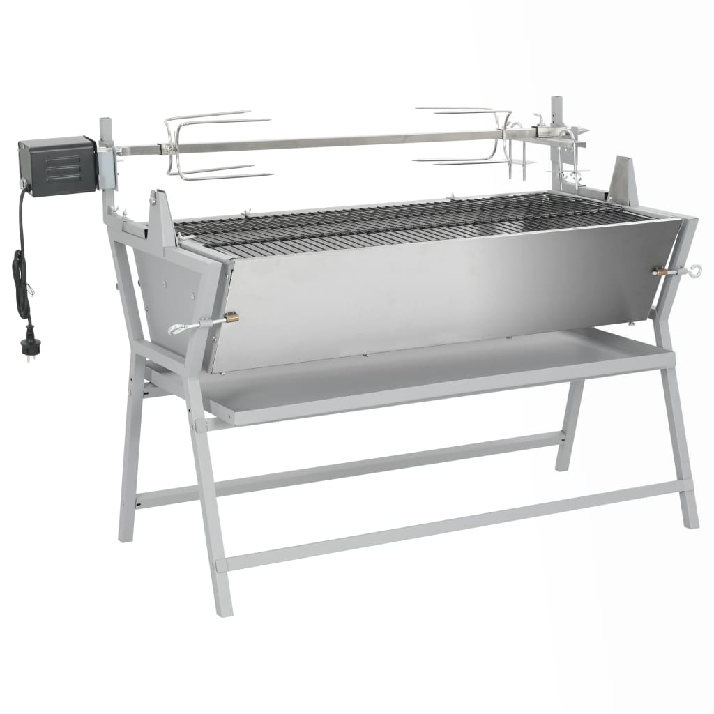 BBQ Grill mit Drehspieß Eisen und Edelstahl BBQ Grill mit Drehspieß Eisen und Edelstahl