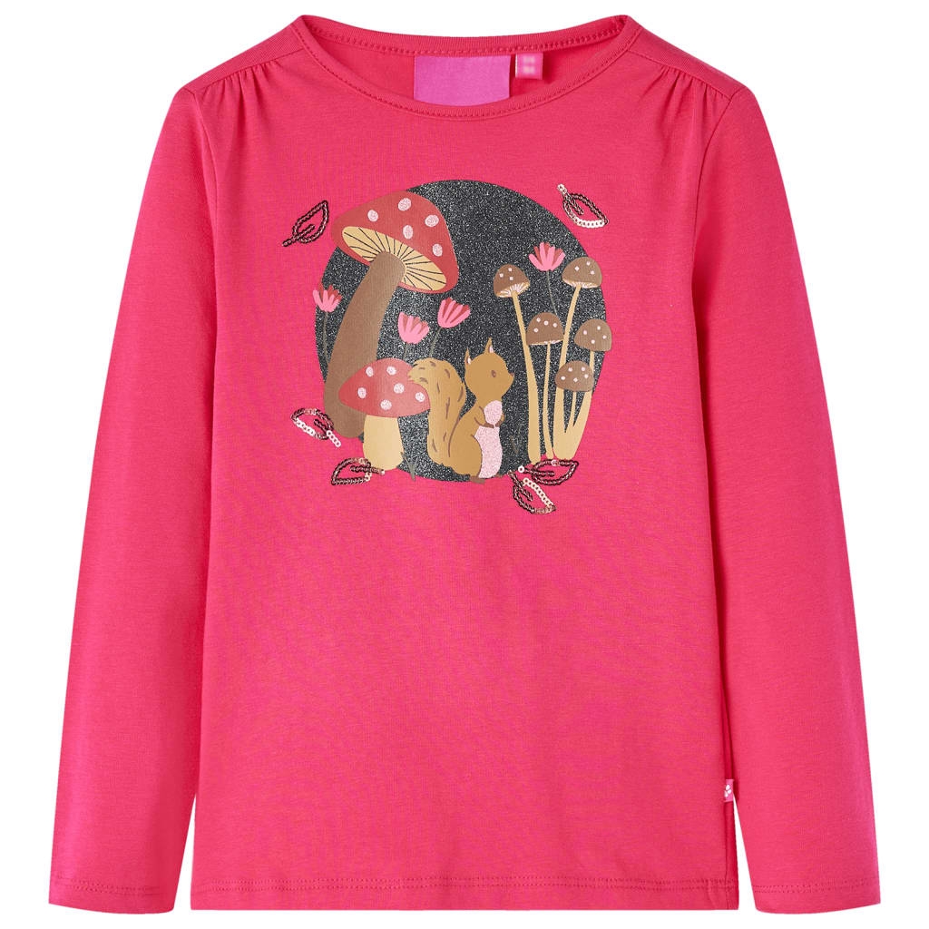 Kinder-Langarmshirt Knallrosa 116 Kinder-Langarmshirt Knallrosa 116