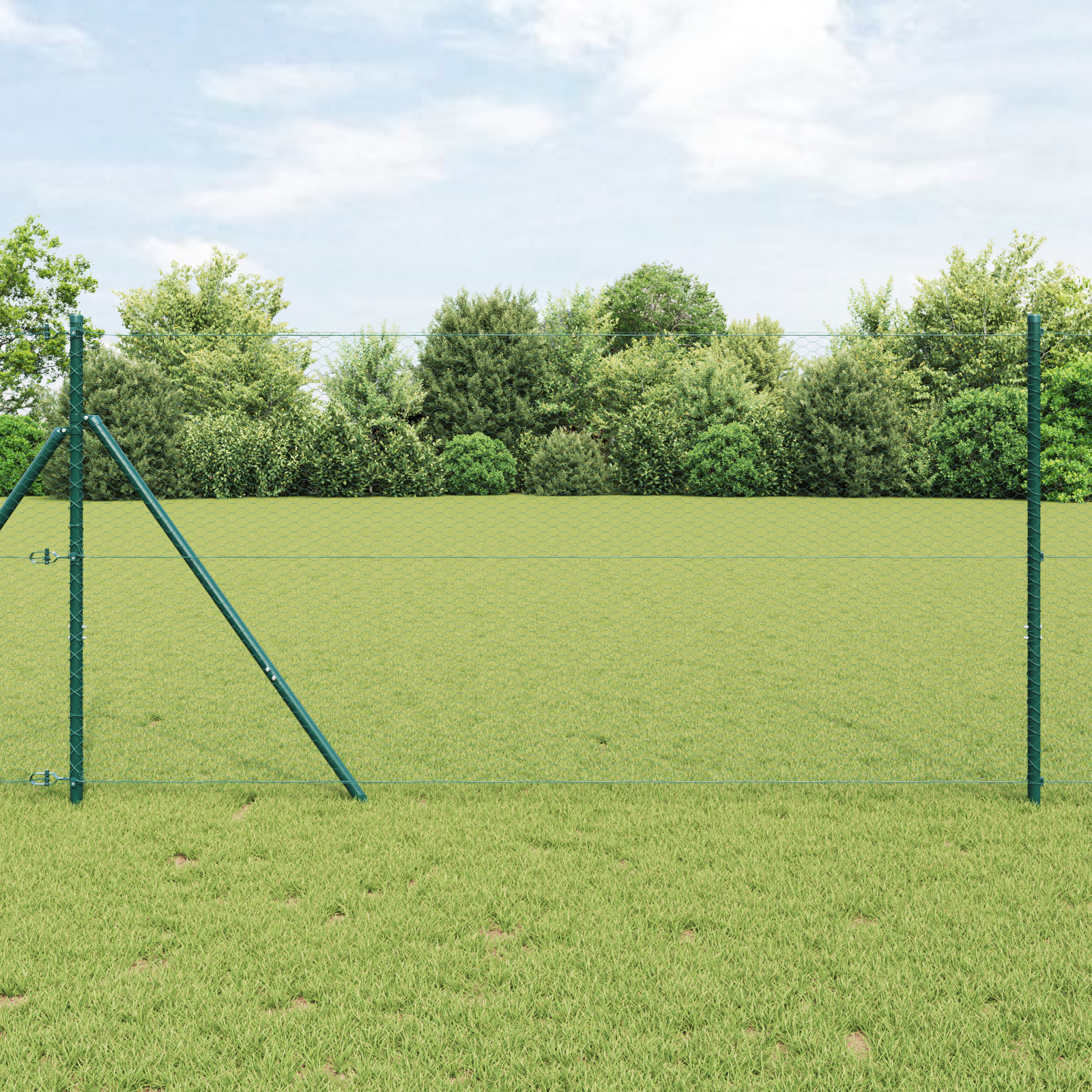 Sechseckzaun Grün 1,4x50 m Stahl