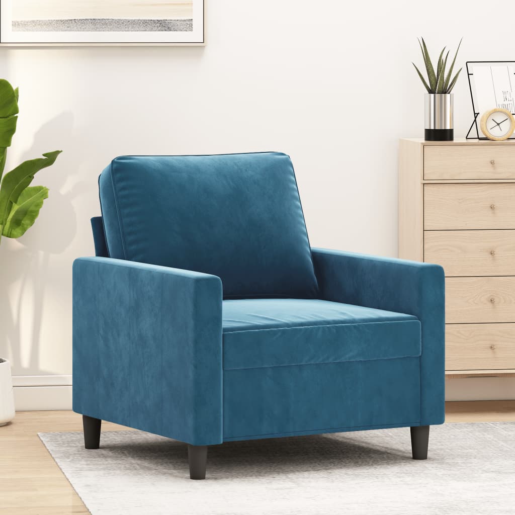 Sessel Blau 60 cm Samt Sessel Blau 60 cm Samt