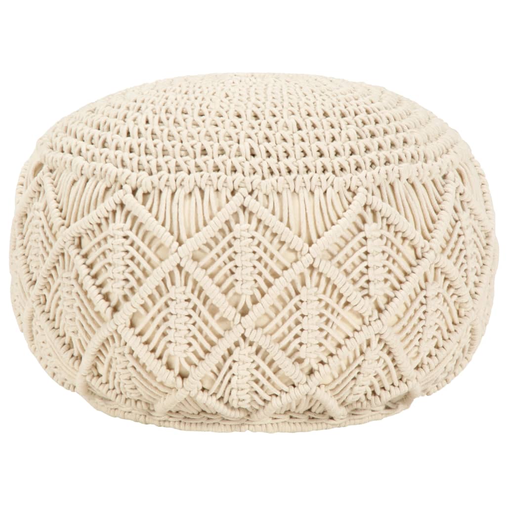 Makramee Sitzpuff Handgefertigt 45 x 30 cm Baumwolle Makramee Sitzpuff Handgefertigt 45 x 30 cm Baumwolle