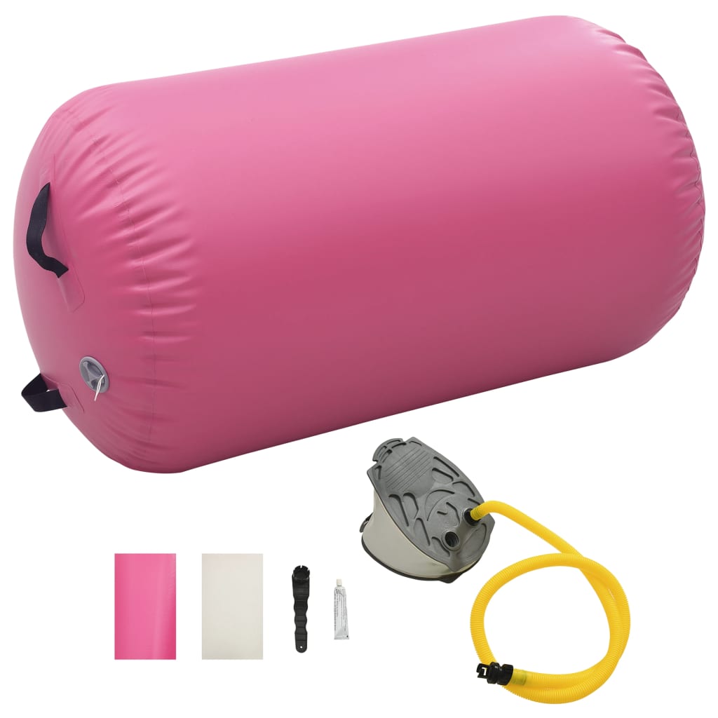 Aufblasbare Gymnastik-Rolle mit Pumpe 100x60 cm PVC Rosa Aufblasbare Gymnastik-Rolle mit Pumpe 100x60 cm PVC Rosa