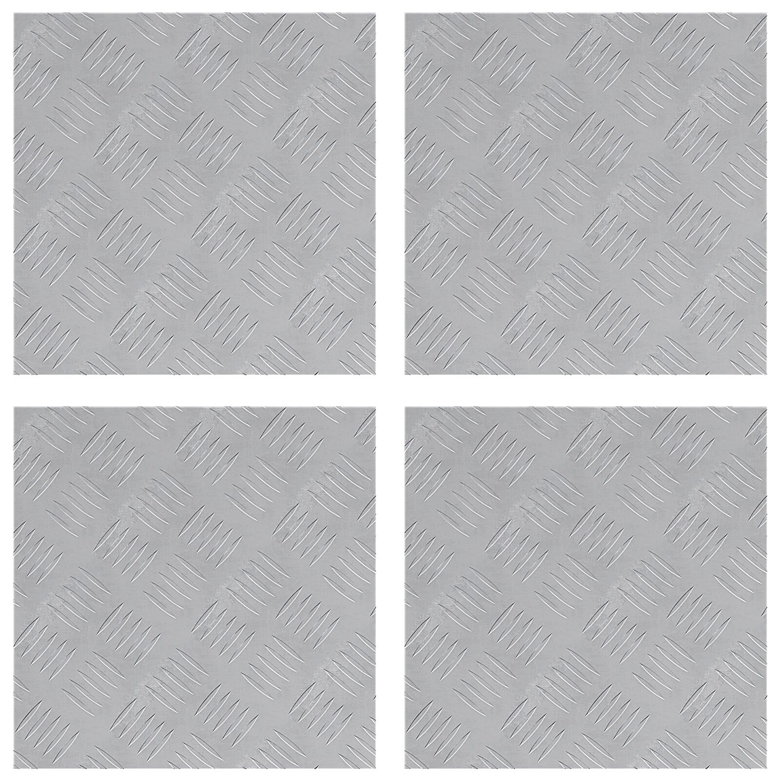 Aluminium Schachbrettplatten 4 Stk Anti-Rutsch 40x40 cm Aluminium Schachbrettplatten 4 Stk Anti-Rutsch 40x40 cm