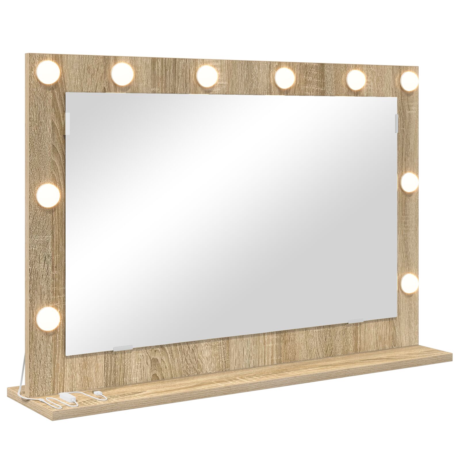 Waschspiegel Sonoma Eiche Holzwerkstoff, Glas 80 x 55 x 18 cm Waschspiegel Sonoma Eiche Holzwerkstoff, Glas 80 x 55 x 18 cm