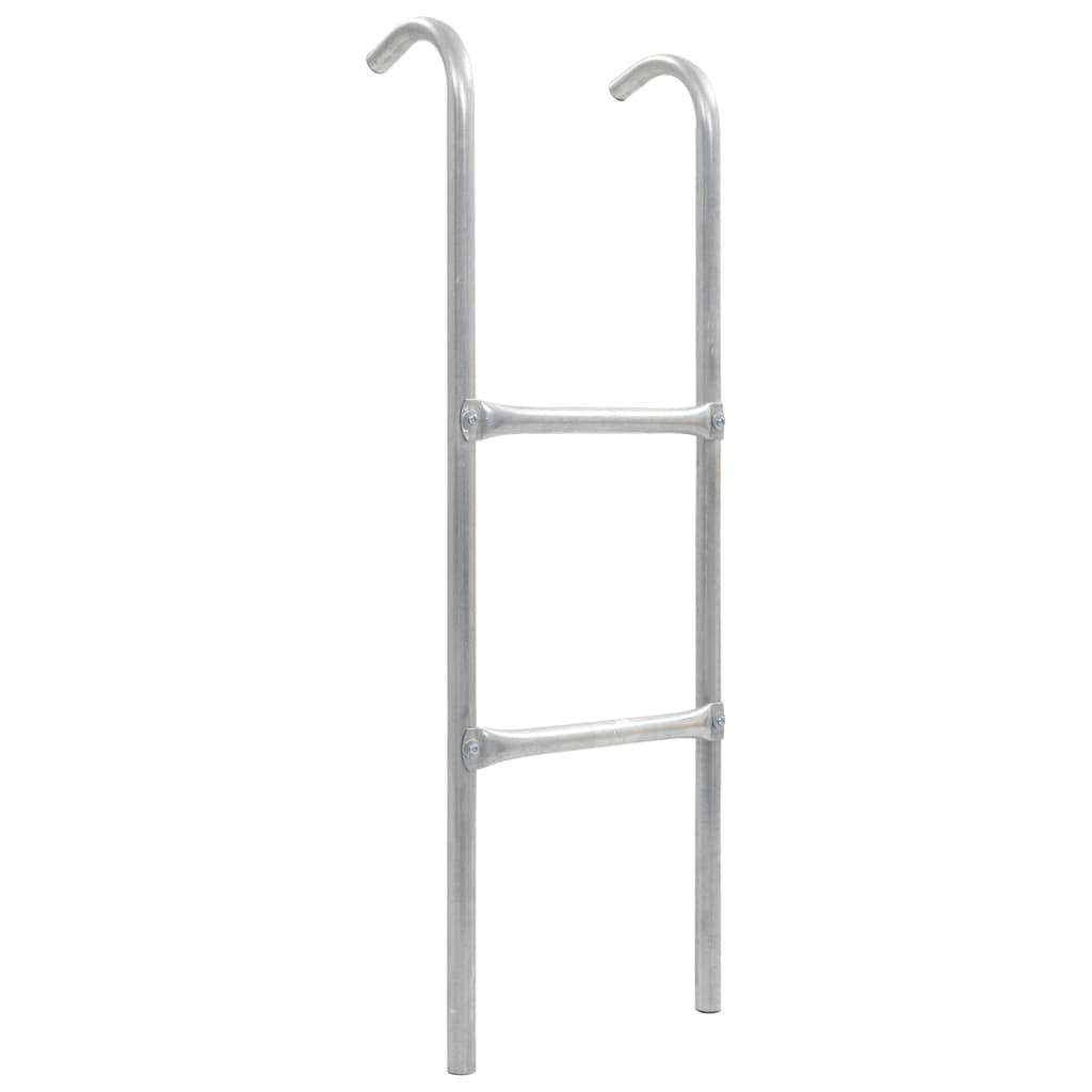 2-stufige Trampolinleiter Stahl Silbern 102,6 cm 2-stufige Trampolinleiter Stahl Silbern 102,6 cm