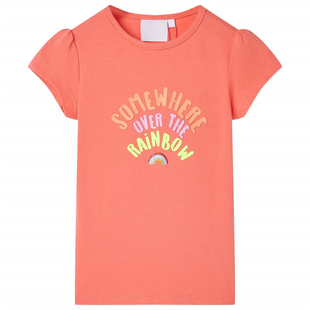Kinder-T-Shirt Korallenrosa 104 Kinder-T-Shirt Korallenrosa 104