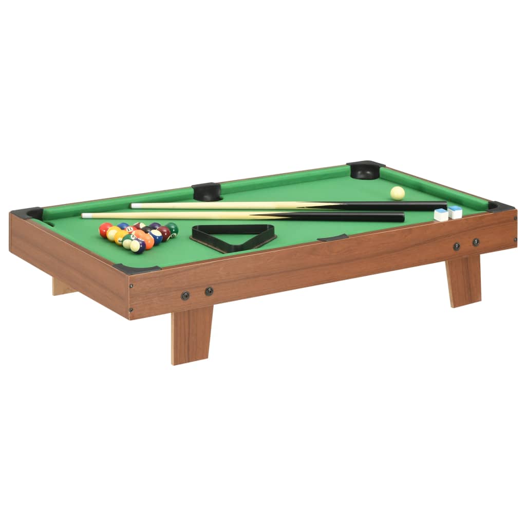 3-Fuß-Mini-Billardtisch 92×52×19 cm Braun und Grün 3-Fuß-Mini-Billardtisch 92×52×19 cm Braun und Grün