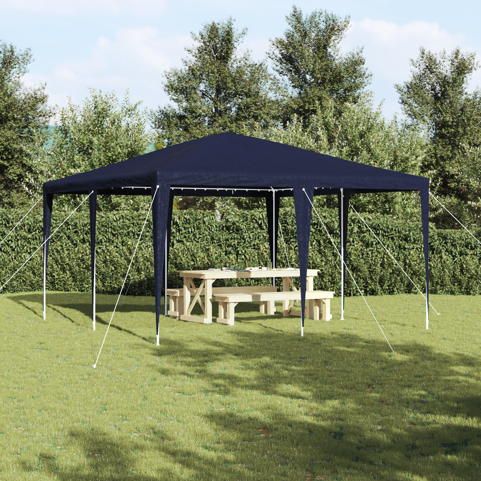 Partyzelt Blau 4x4 m PE Partyzelt Blau 4x4 m PE