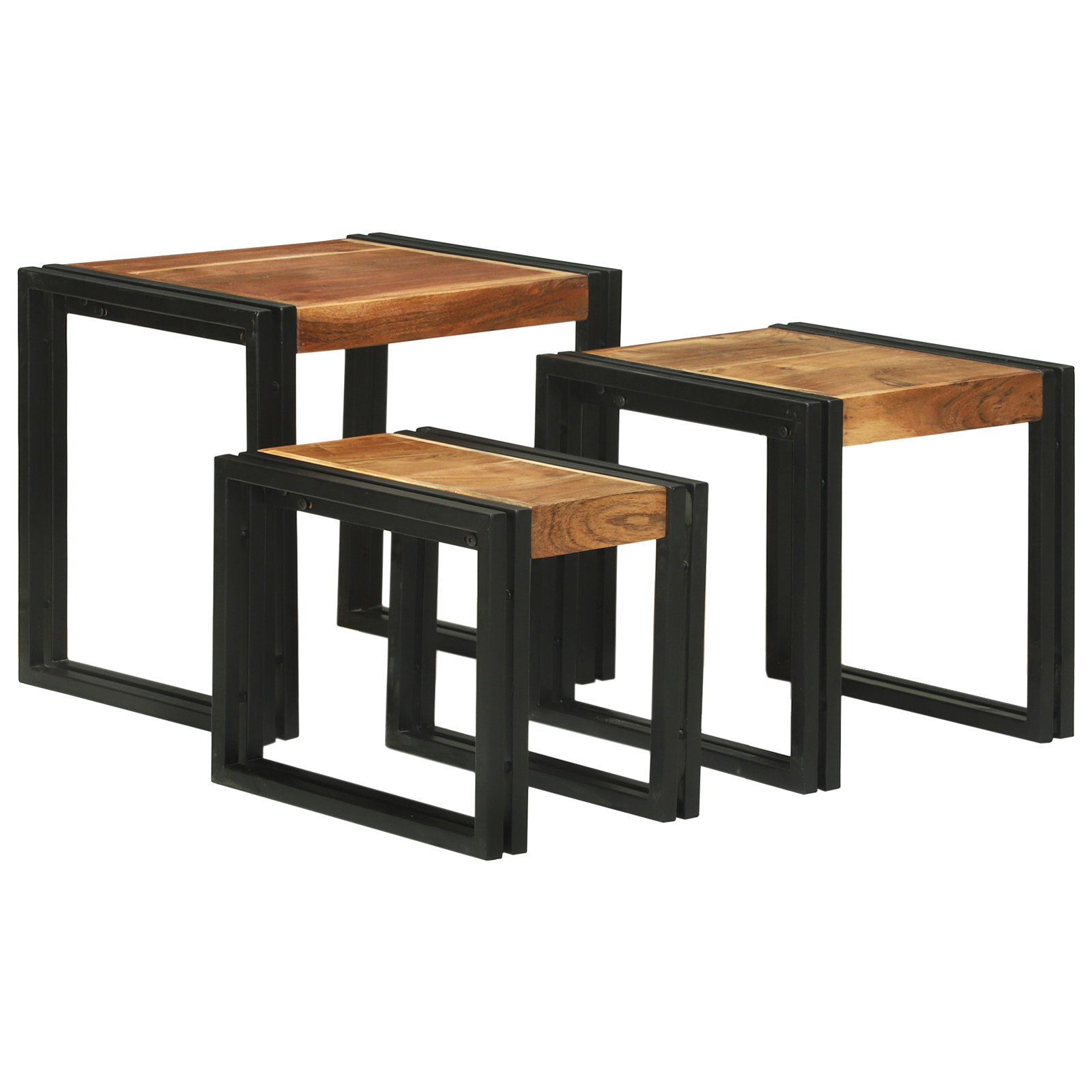 Nesting Tische 3 Stück Massivholz Akazie Nesting Tische 3 Stück Massivholz Akazie