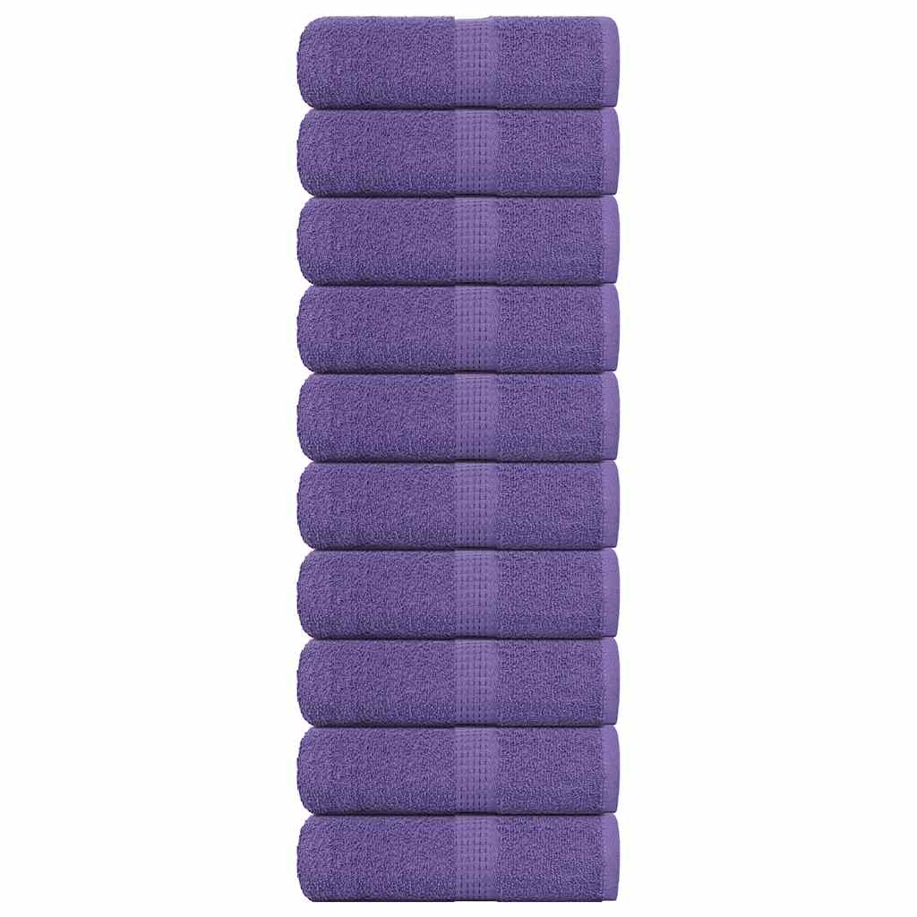 Gästetücher 10 Stk. Lila 30x50 cm 360 g/m² 100% Baumwolle Gästetücher 10 Stk. Lila 30x50 cm 360 g/m² 100% Baumwolle