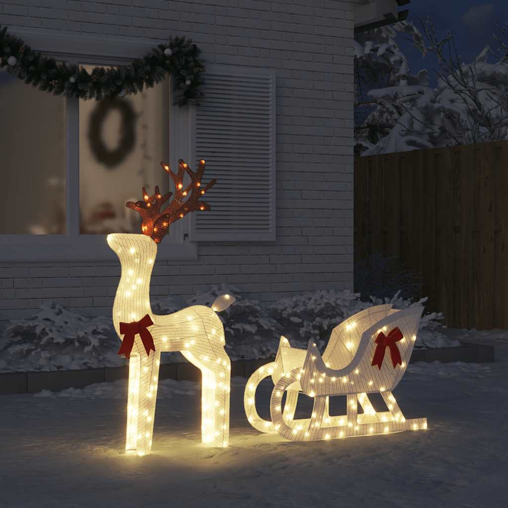 LED-Rentiere mit Schlitten 100 LEDs Kaltweiß LED-Rentiere mit Schlitten 100 LEDs Kaltweiß