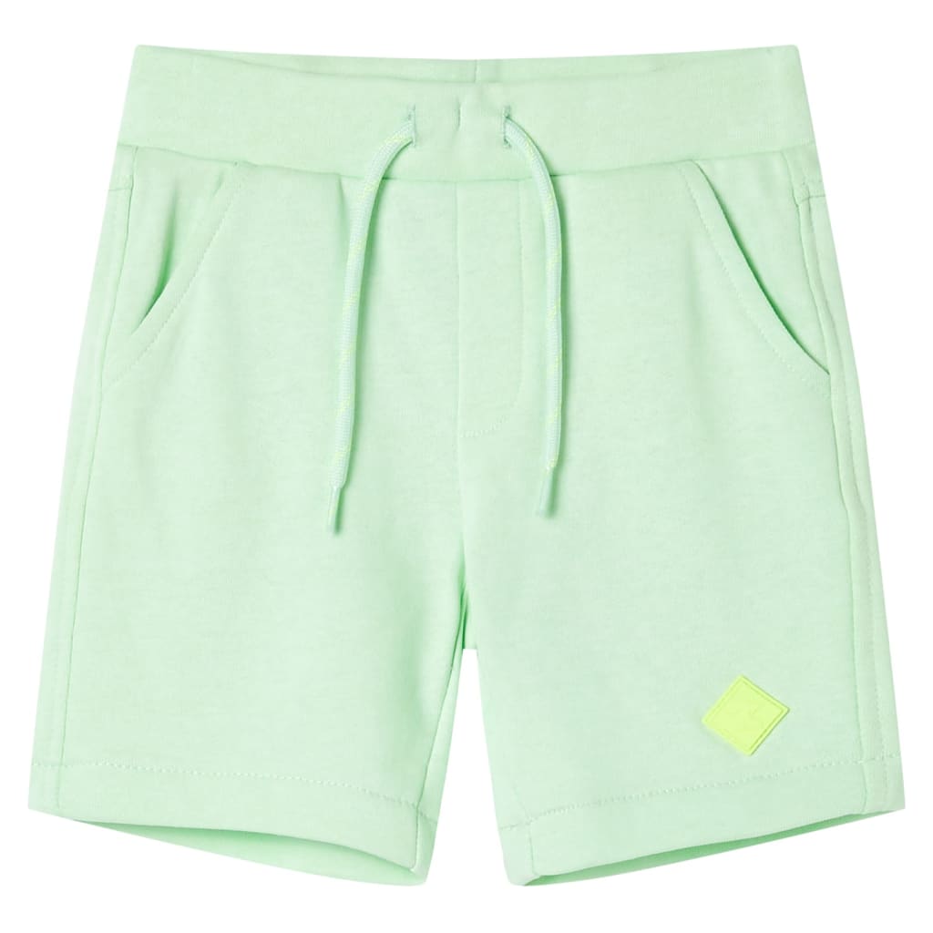 Kindershorts mit Kordelzug Hellgrün 128 Kindershorts mit Kordelzug Hellgrün 128