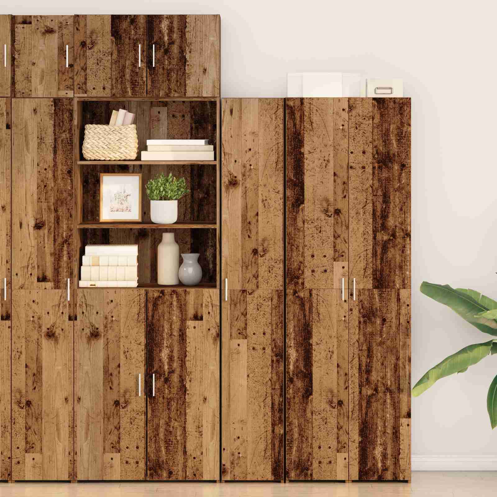 Highboard Altholz 30x42.5x185 cm Kontrast Holz