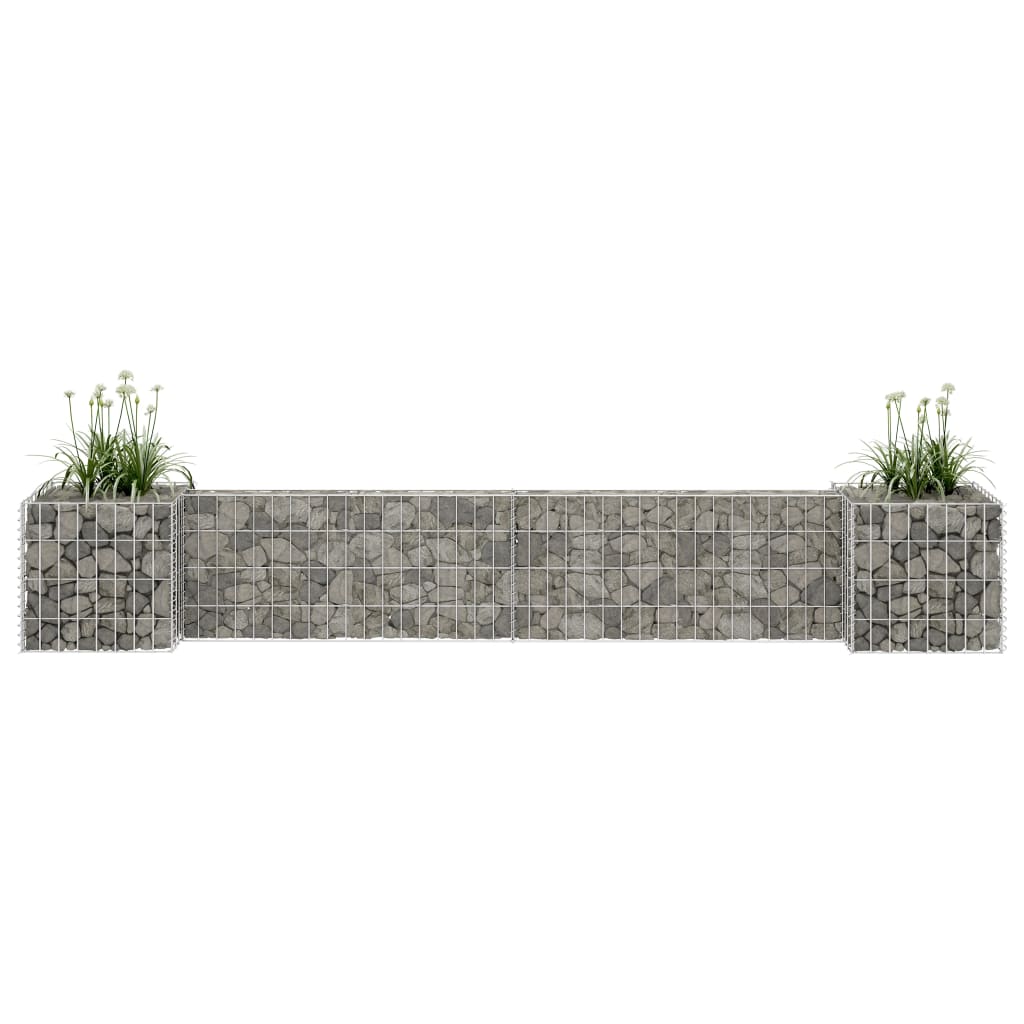 H-förmiger Gabionen-Pflanzkorb Stahldraht 260x40x40 cm H-förmiger Gabionen-Pflanzkorb Stahldraht 260x40x40 cm
