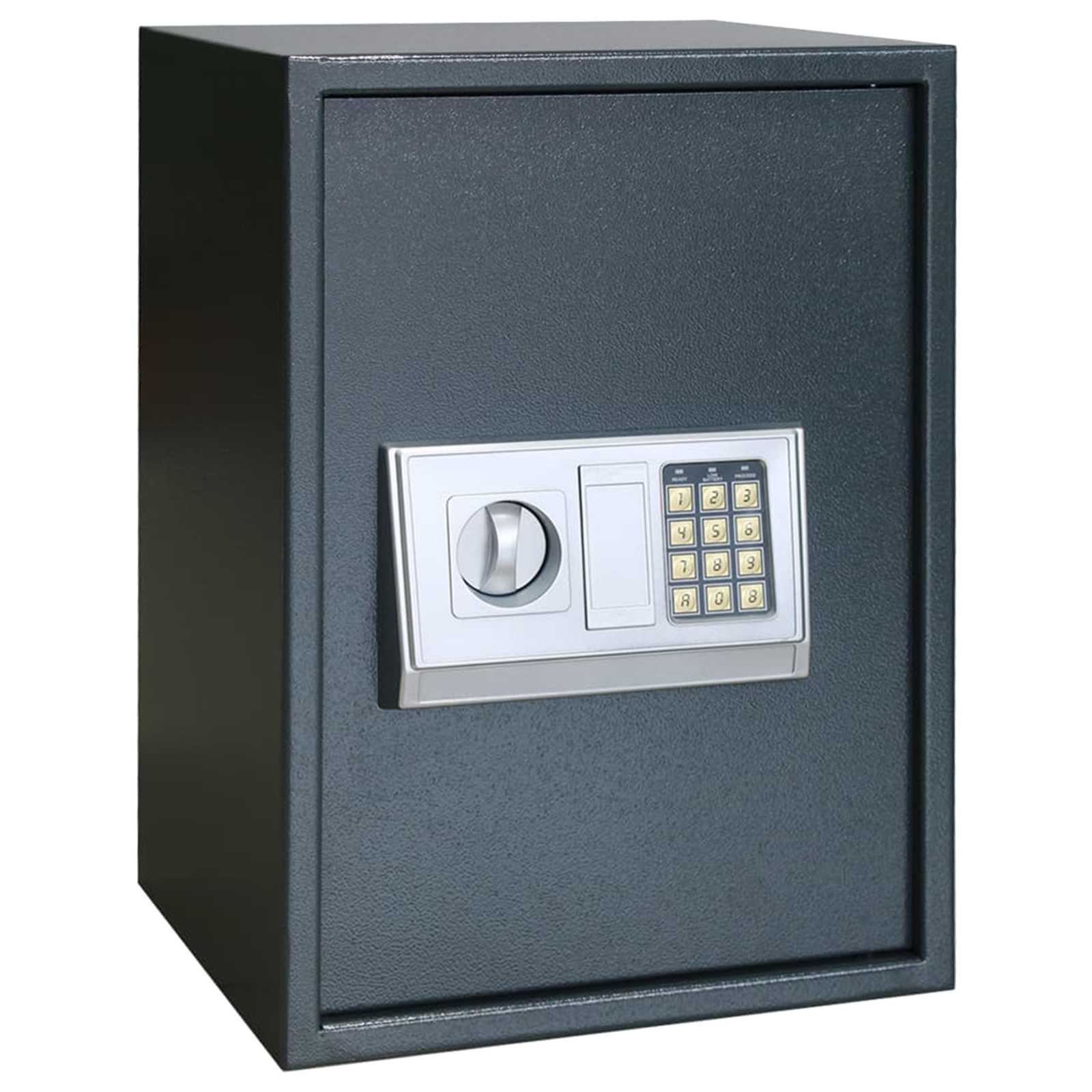 Elektronischer Digitale Safe mit Regal Dunkelgrau 35x31x50 cm Stahl Elektronischer Digitale Safe mit Regal Dunkelgrau 35x31x50 cm Stahl