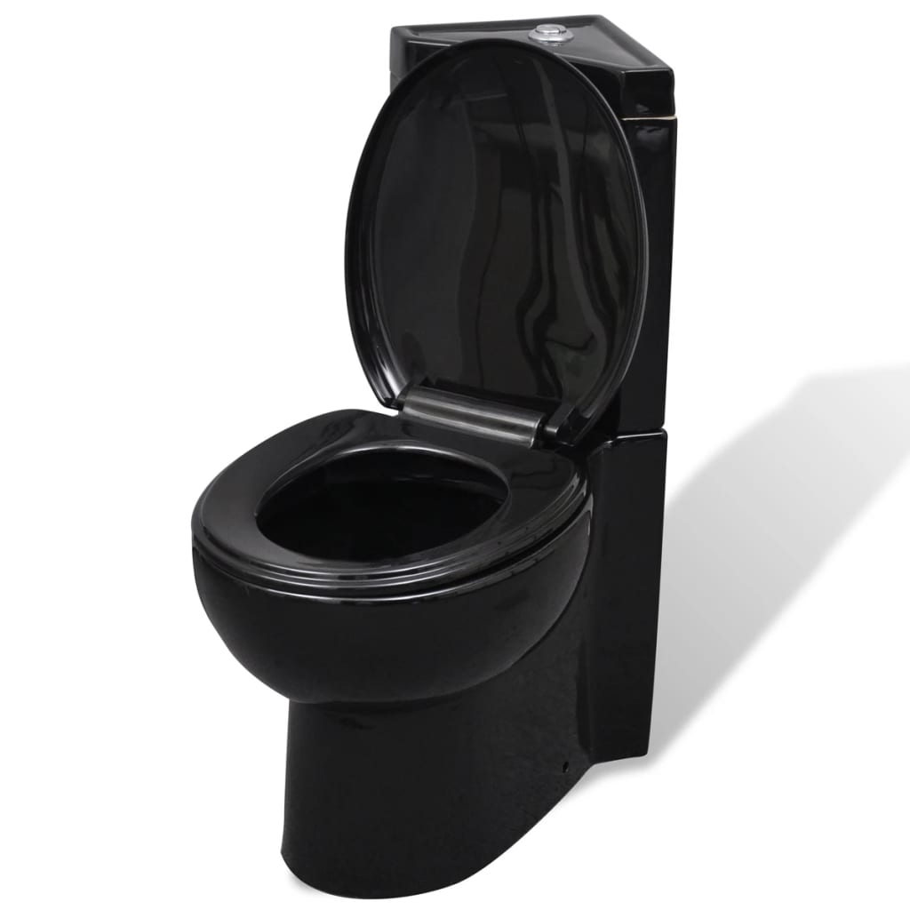 Toilette für Ecke Keramik Schwarz Toilette für Ecke Keramik Schwarz