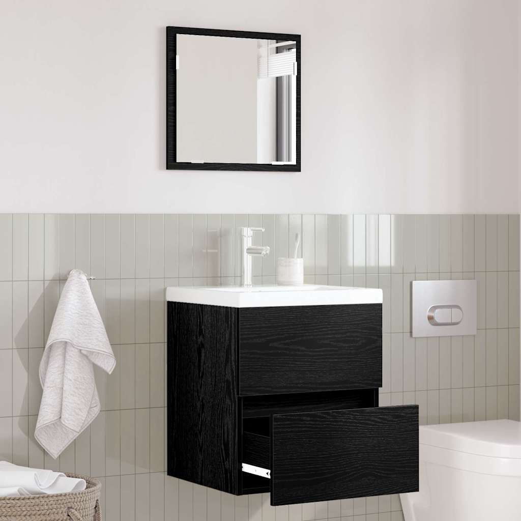 Badezimmerschrank mit Speicher Schwarze Eiche 41 x 38.5 x 45 cm