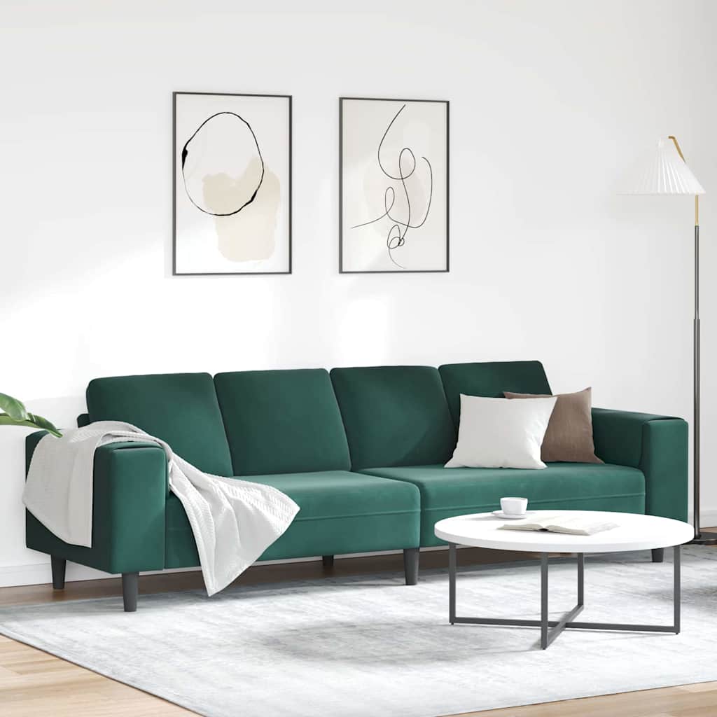 Sofa Set Dunkelgrün Samt Sofa Set Dunkelgrün Samt