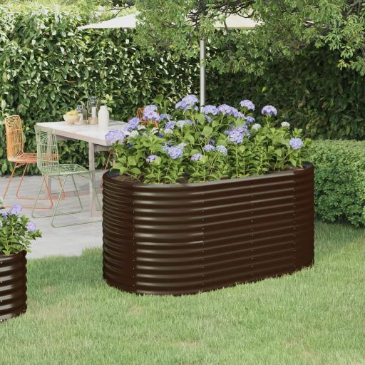 Hochbeet Verzinkter Stahl 152x80x68 cm Braun Hochbeet Verzinkter Stahl 152x80x68 cm Braun