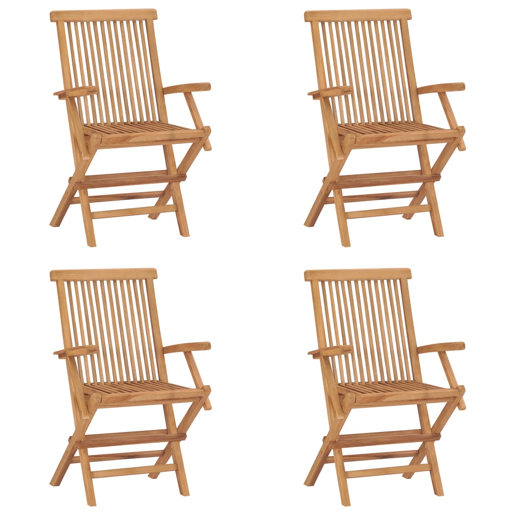 Klappbare Gartenstühle 4 Stk. Massivholz Teak Klappbare Gartenstühle 4 Stk. Massivholz Teak