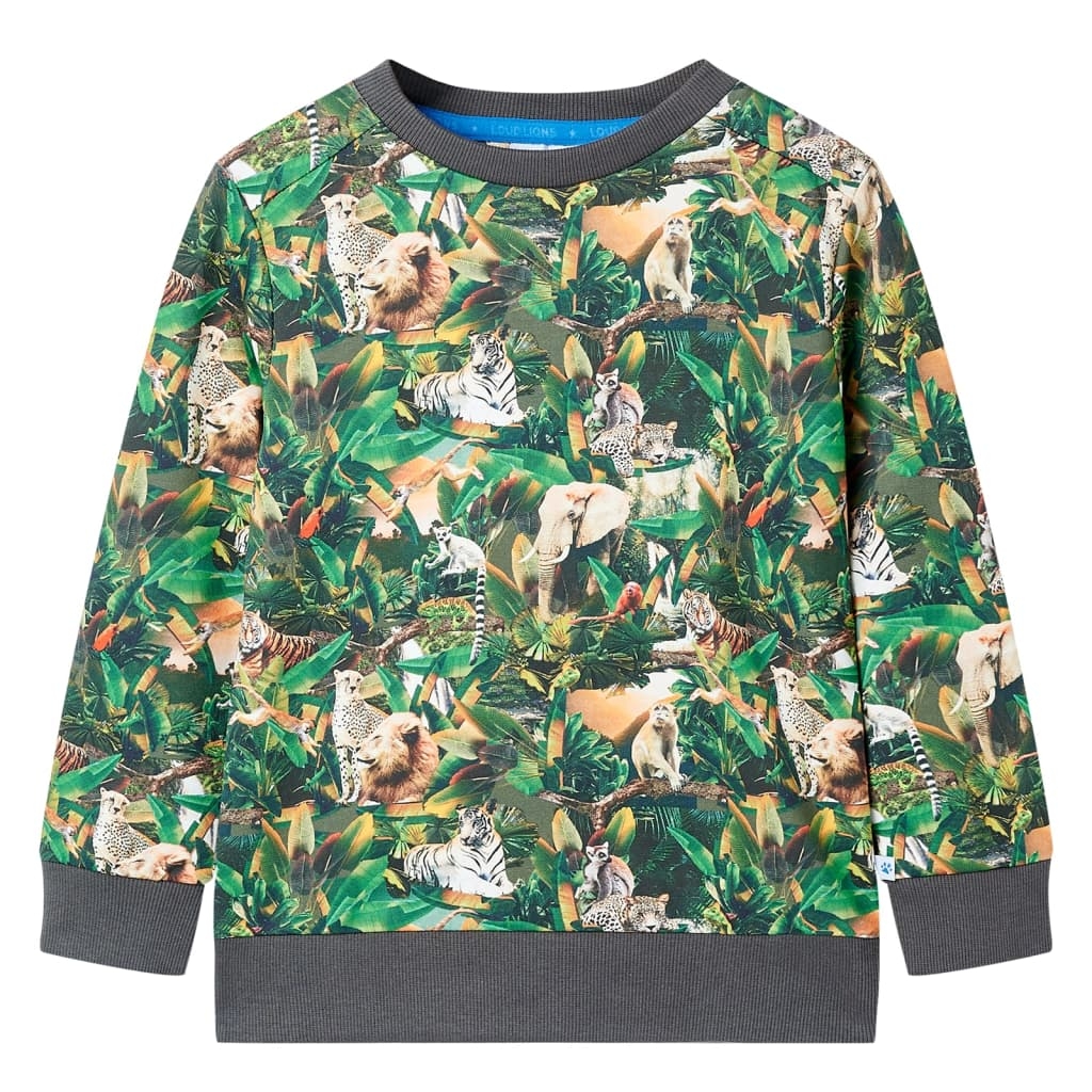 Kinder-Sweatshirt Dschungel-Motiv 116