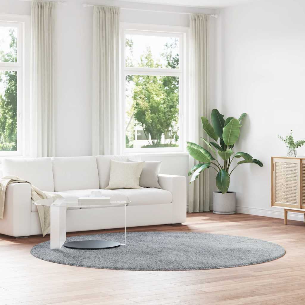 Teppich Shaggy Hochflor NAVARRA Silbergrau 240x240 cm Polyester Teppich Shaggy Hochflor NAVARRA Silbergrau 240x240 cm Polyester