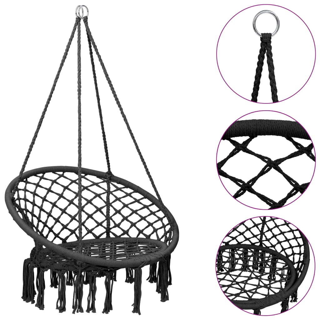 Hängesessel 80 cm Anthrazit Hängesessel 80 cm Anthrazit